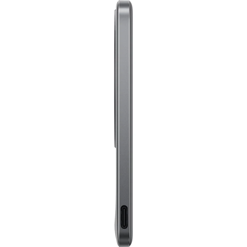 OnePlus Slim Wireless and Magnetic Power Bank, 5000 mAh, Gray