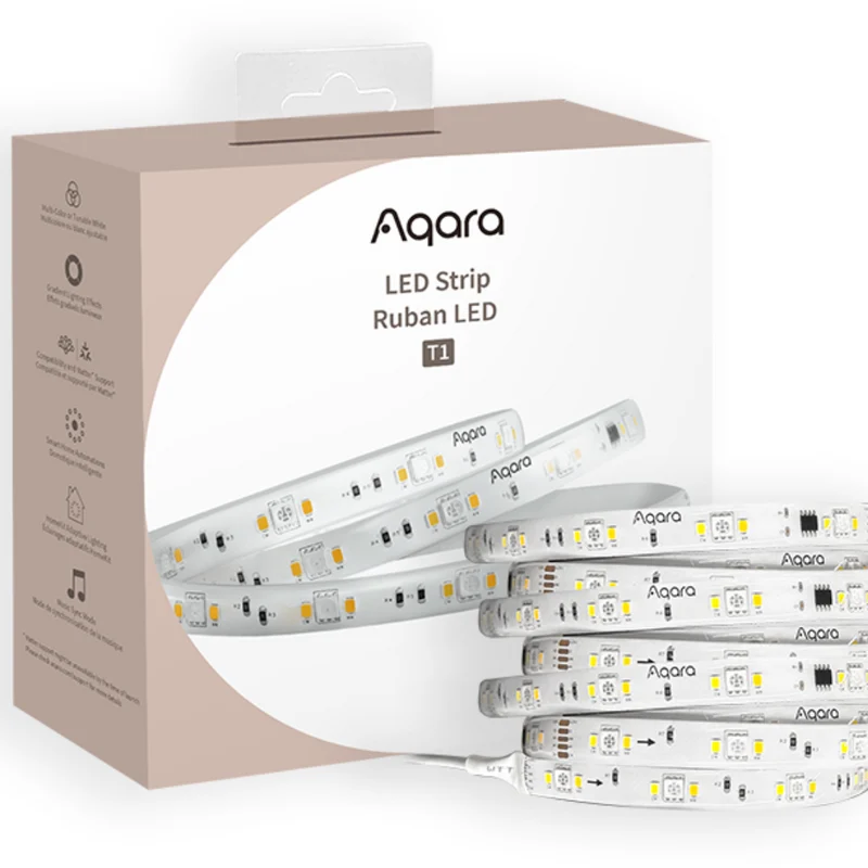 Aqara Fita de LEDs RGB+CCT+IC Inteligente Zigbee 5W/M com controlador [T1] 2 Metros
