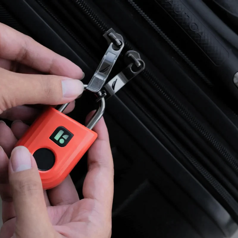 Igloohome Cadeado inteligente c/ impressão digital Padlock Lite Bluetooth Vermelho