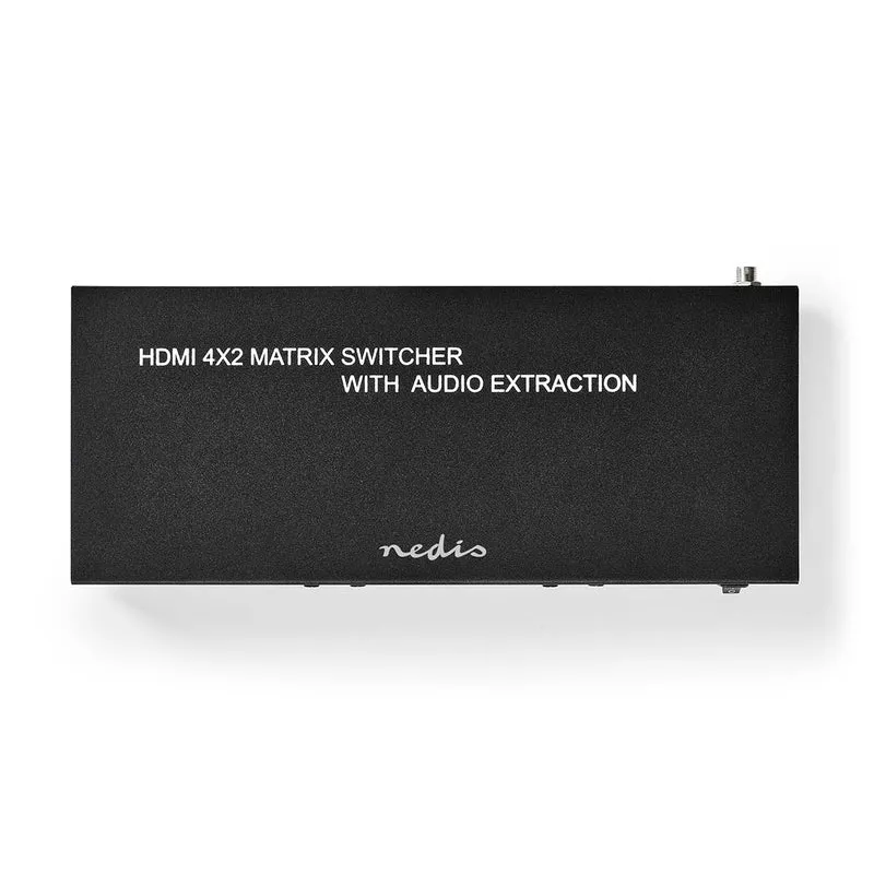HDMI™ Matrix-Switch 4 x 2-Poorts poort(en) - 4x HDMI™ Input - 2x 3.5 mm / 2x HDMI™ Output / 2x TosLink