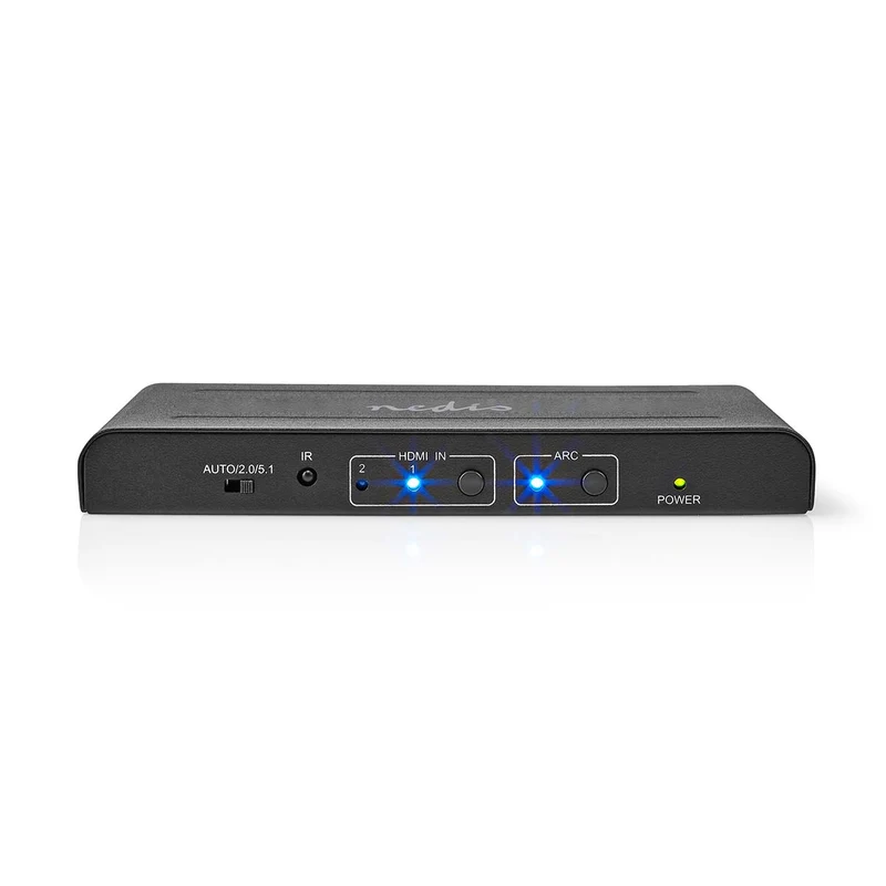 HDMI™-Extractor 2x HDMI™ Input - TosLink Female / 1x 3.5 mm Audio Out / 1x HDMI™ Output / 2x RCA - Maximale resolutie: 4K@60Hz
