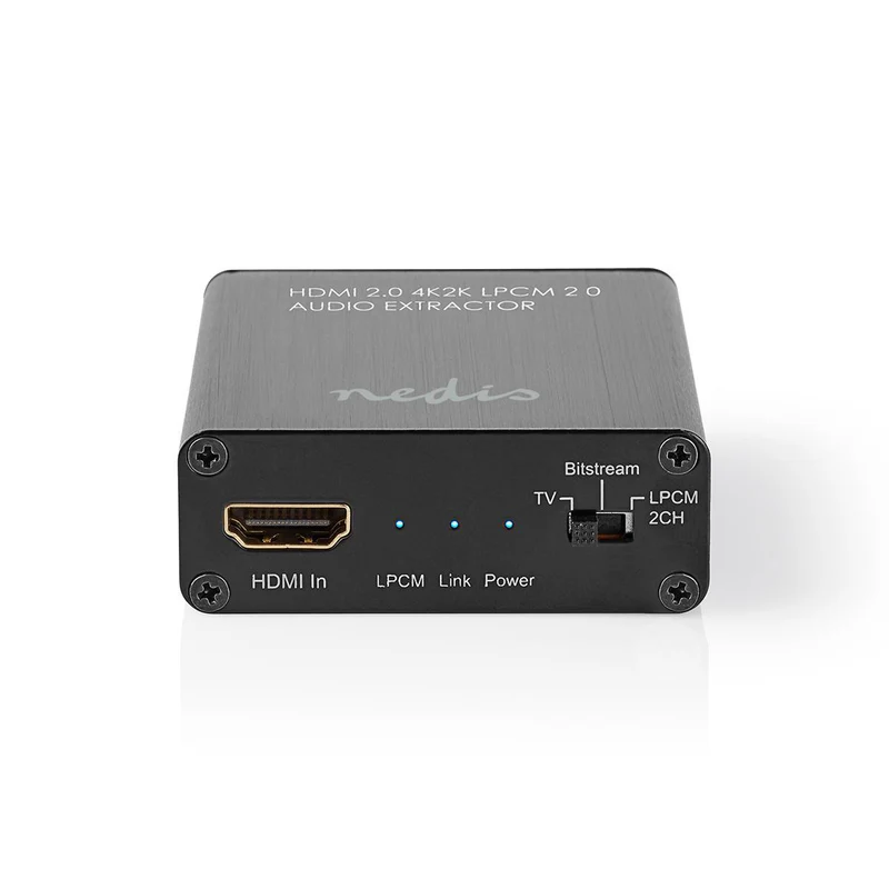 HDMI™-Extractor HDMI™ Input - TosLink Female / 1x 3.5 mm Audio Out / 1x HDMI™ Output - Maximale resolutie: 4K@60Hz