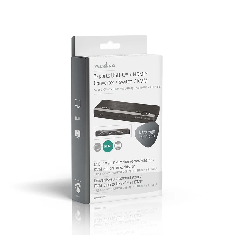 HDMI™-Converter USB-C™ Female / 2x HDMI™ Input / 4x USB A Female - 1x HDMI™ Output - 1-weg
