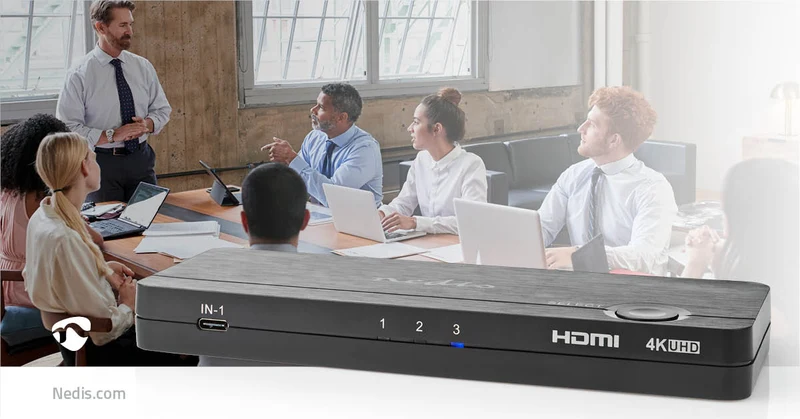 HDMI™-Converter USB-C™ Female / 2x HDMI™ Input / 4x USB A Female - 1x HDMI™ Output - 1-weg