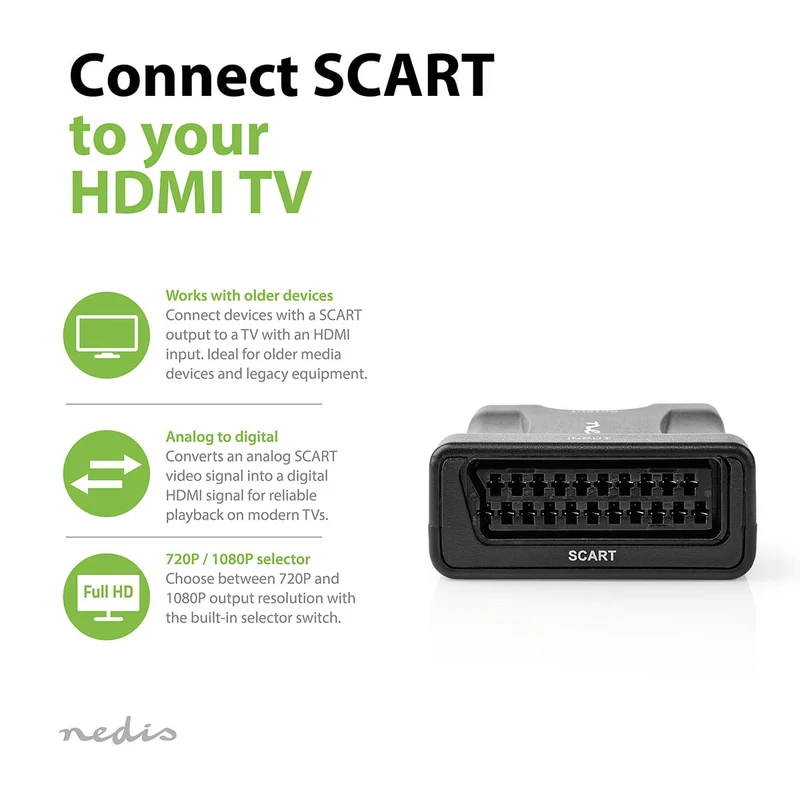 HDMI™-Converter SCART Female - 1x HDMI™ Output - 1-weg
