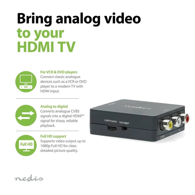 HDMI™-Converter 3x RCA Female - 1x HDMI™ Output - 1-weg