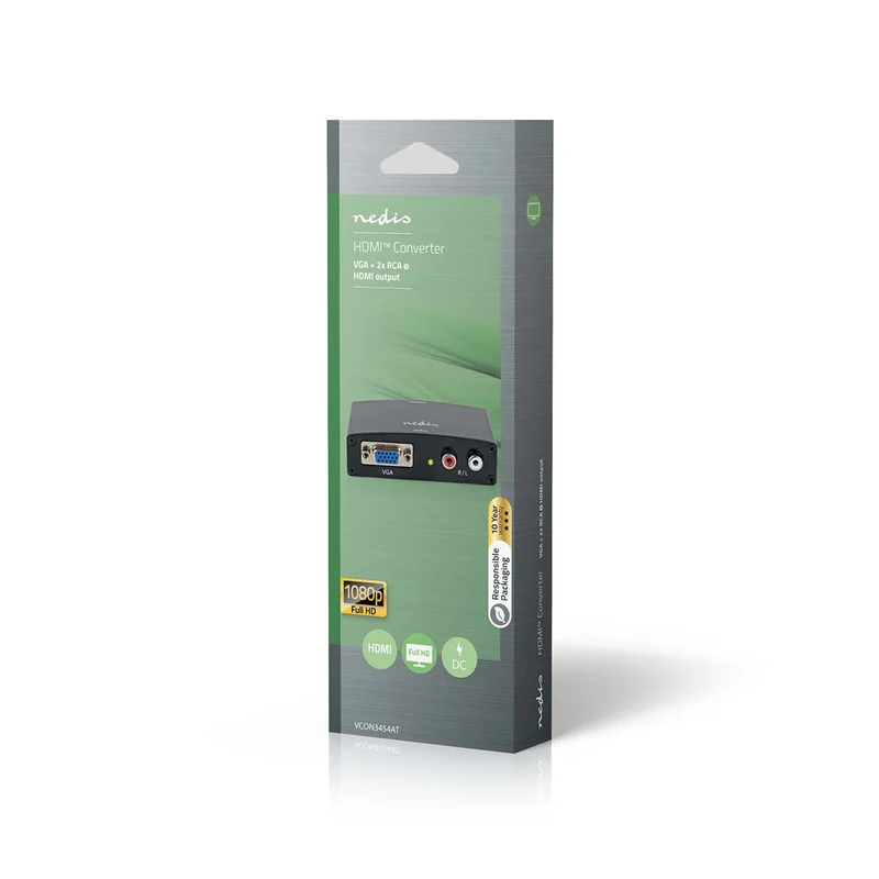 HDMI™-Converter VGA Female / 2x RCA Male - 1x HDMI™ Output - 1-weg