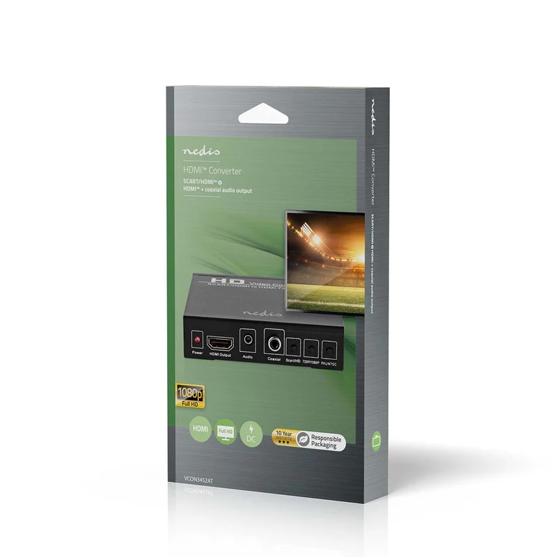 HDMI™-Converter SCART Female - 1x 3.5 mm Audio Out / 1x Digital Audio / 1x HDMI™ Output - 1-weg