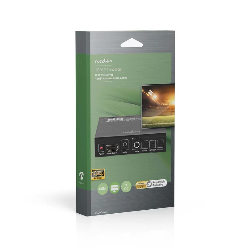 HDMI™-Converter SCART Female - 1x 3.5 mm Audio Out / 1x Digital Audio / 1x HDMI™ Output - 1-weg