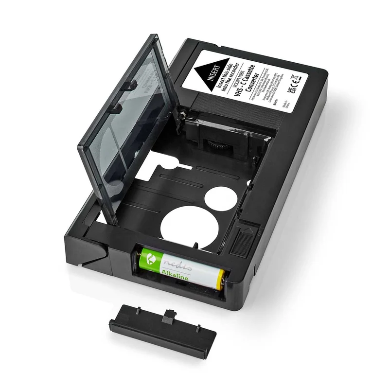 VHS-Converter Conversie: VHS-C naar VHS - Plug and play - Zwart