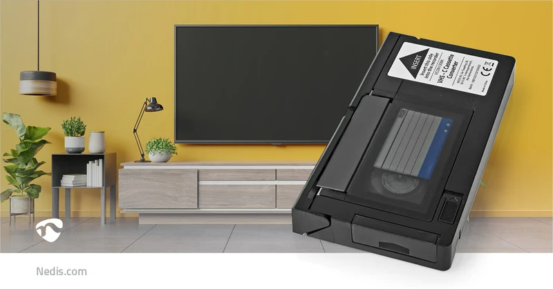VHS-Converter Conversie: VHS-C naar VHS - Plug and play - Zwart
