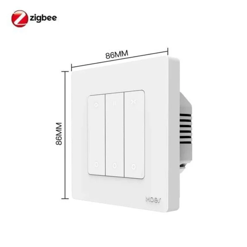 MOES Interruptor de 3 Botões Zigbee - Série Star Ring