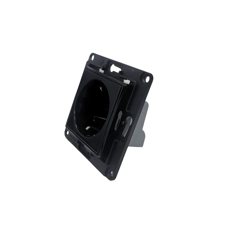 Tomada Schuko Shelly Wall Socket EU Preto 16A
