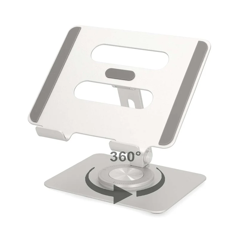Tablet Standaard Draai- en Kantelbaar - Zilver