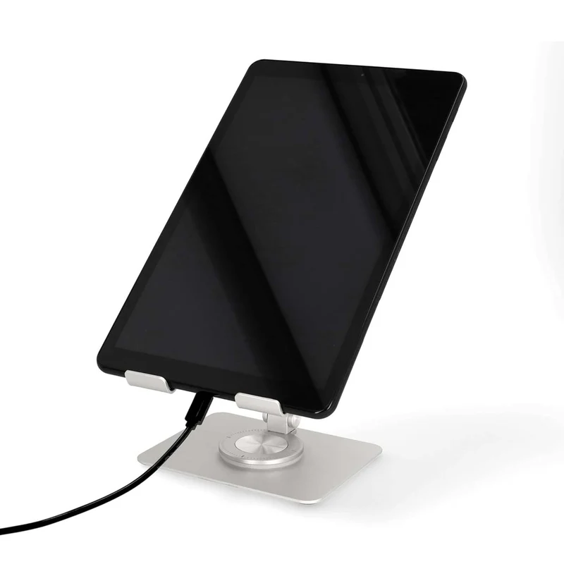 Tablet Standaard Draai- en Kantelbaar - Zilver