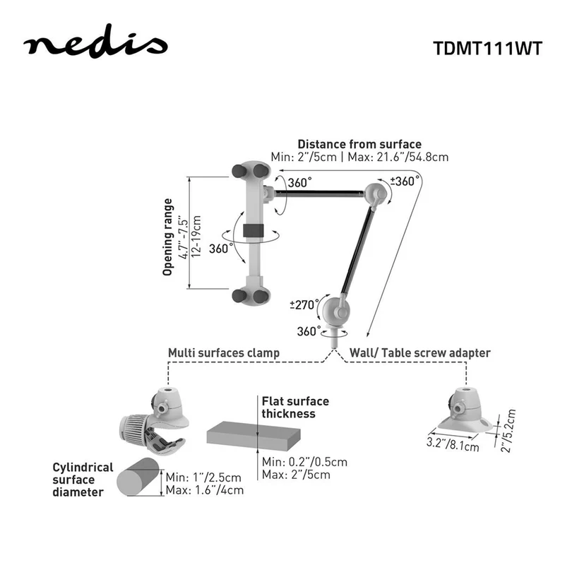 Tablet Standaard Interactief - Metaal / Wit