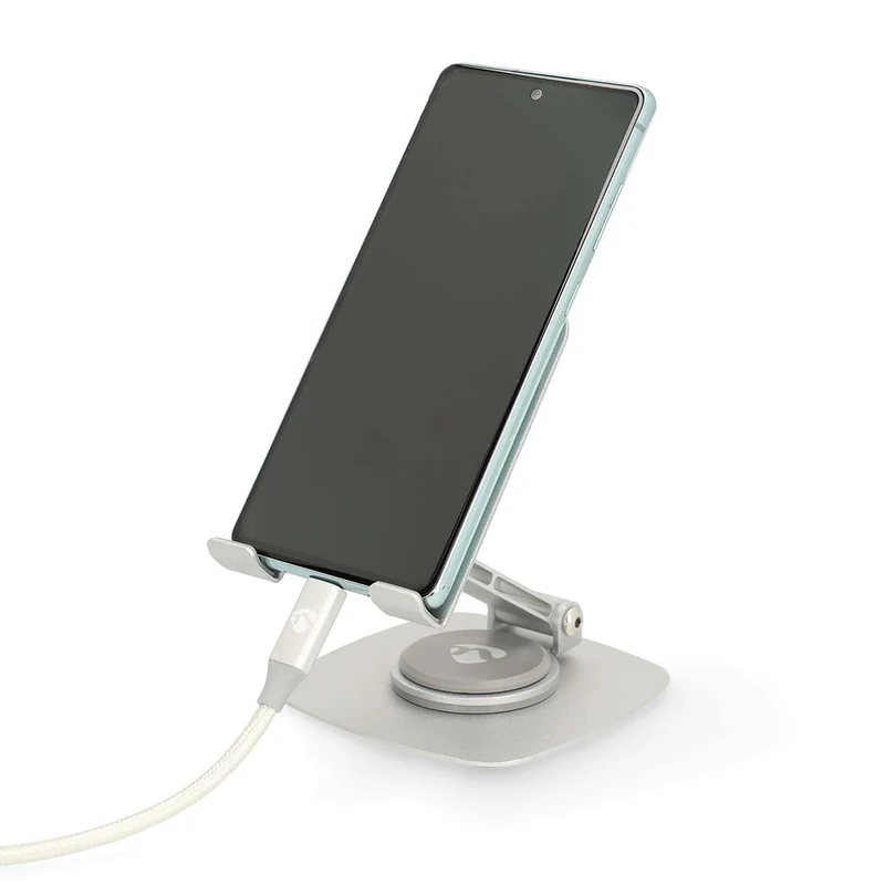 Smartphonestandaard Universeel - Draai- en Kantelbaar - Zilver