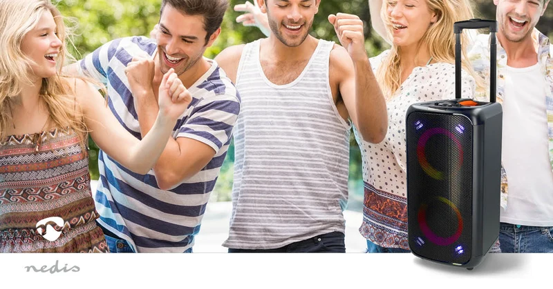 Bluetooth® Party Speaker Batterij 1 werkingstijd standaard verbruik: 300 min - 240W - Handvat