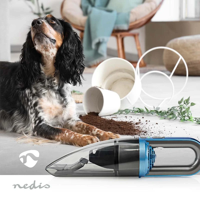 Handstofzuiger 75W - Drogen / Nat - Blauw / Grijs