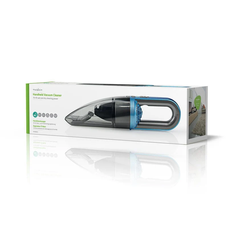 Handstofzuiger 75W - Drogen / Nat - Blauw / Grijs