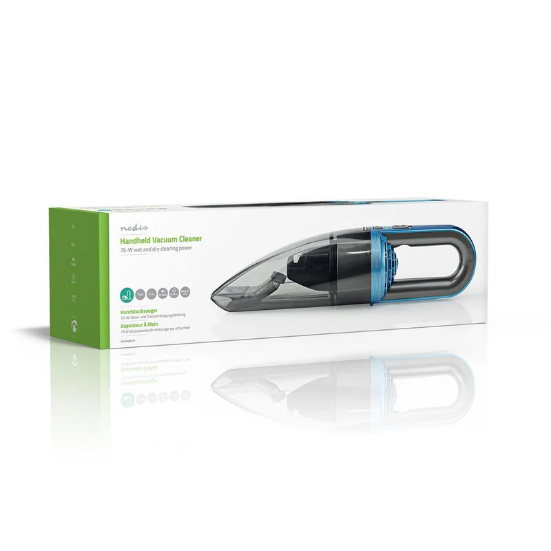 Handstofzuiger 75W - Drogen / Nat - Blauw / Grijs