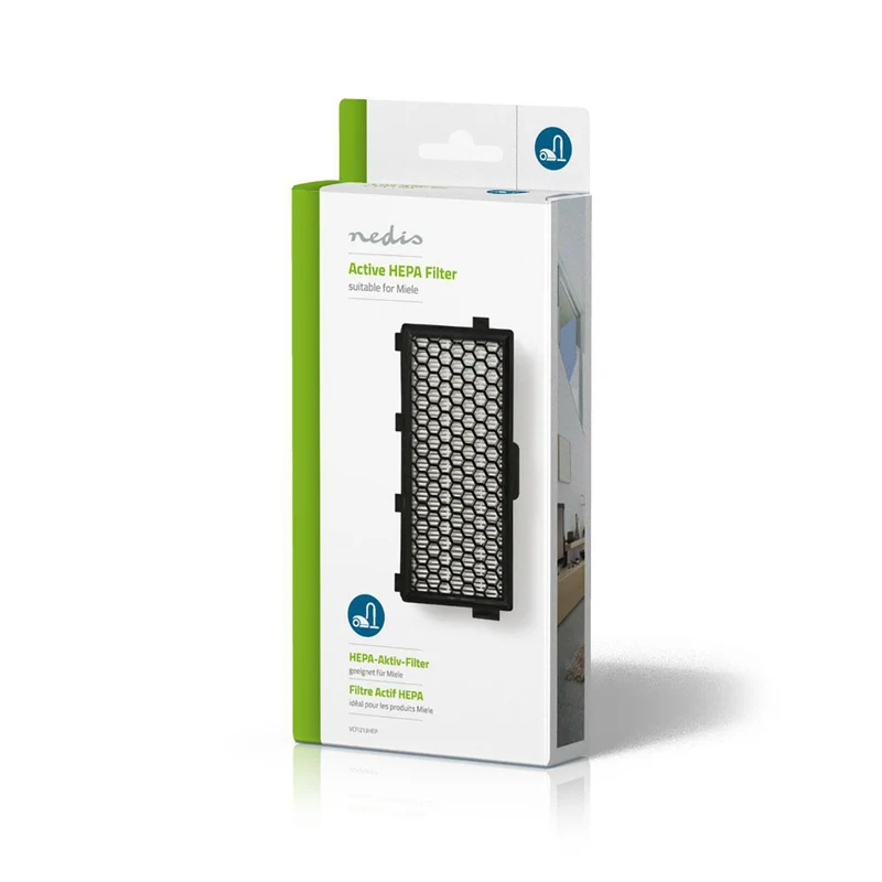 HEPA-Vervangingsfilter Vervanging voor: Miele - Wit / Zwart
