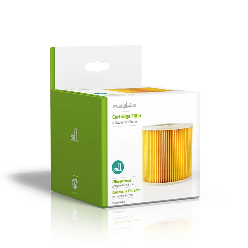 Stofzuiger Cartridge-Filter Vervanging voor: Kärcher - A 2101 / A 2201 / WD 1 / WD 2 / WD 3 - Cartridgefilter