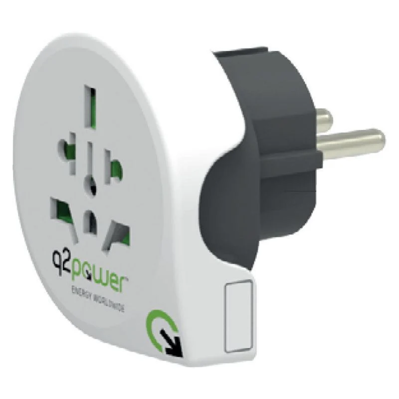 Q2Power Qdapter 360 adapter til vægstik i hele verden