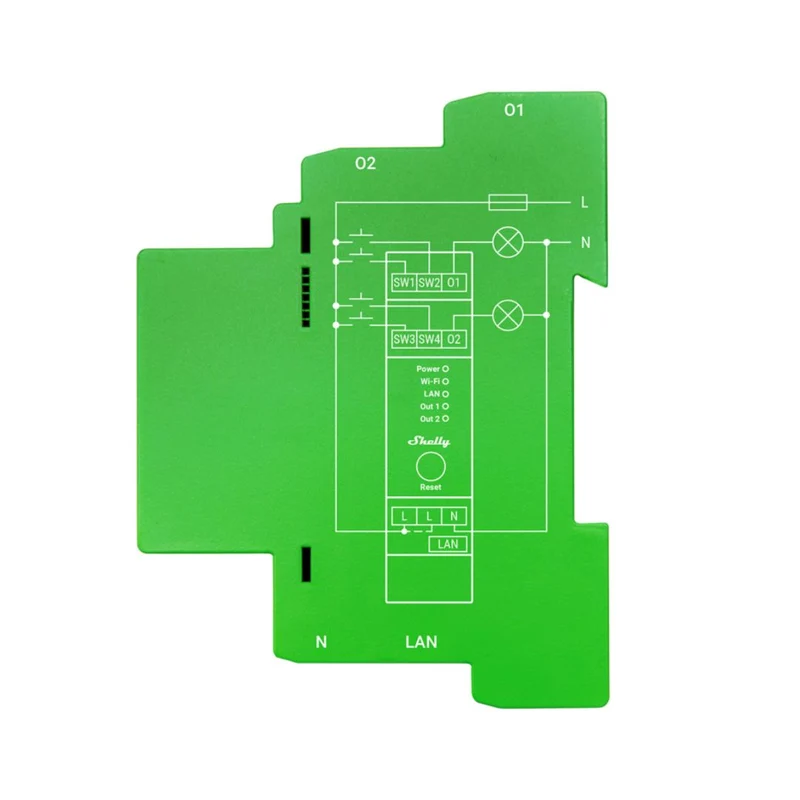 Shelly 2PM Pro Dimmer - Módulo WiFi/BT/LAN