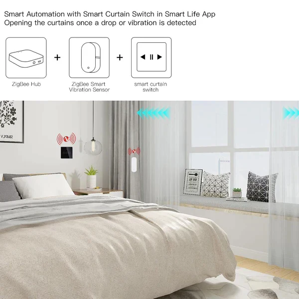 Moes Sensor de Vibração Inteligente - Smart Zigbee