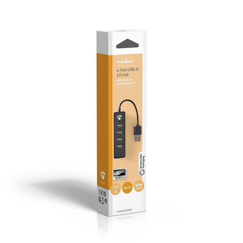 USB-Hub USB-A Male - 4x USB A Female - 4-Poorts poort(en)