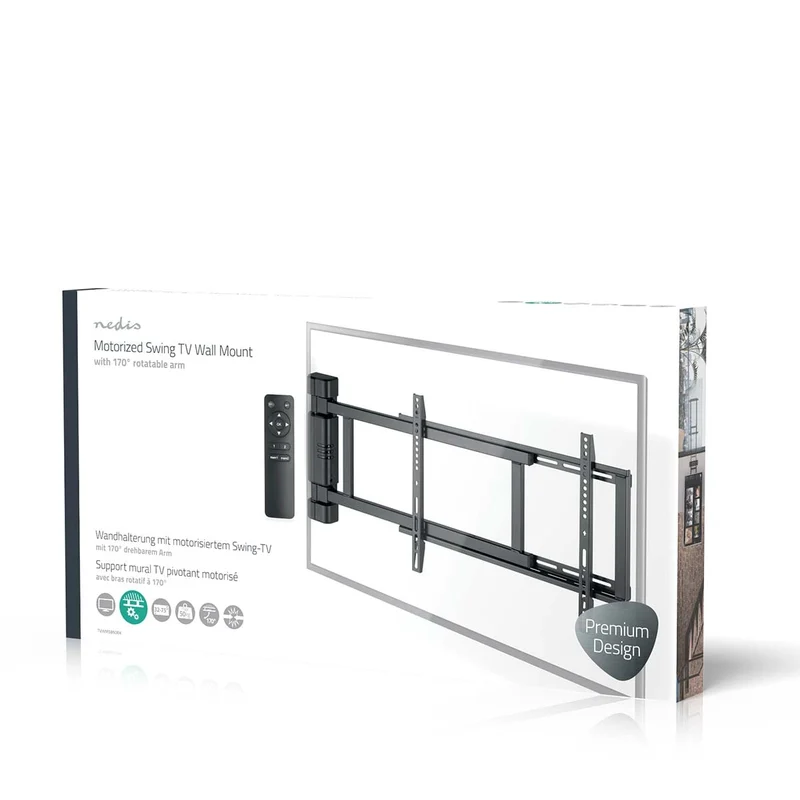 Gemotoriseerde TV-Muurbeugel 32 - 75" - Maximaal schermgewicht: 50 kg - Draaibaar