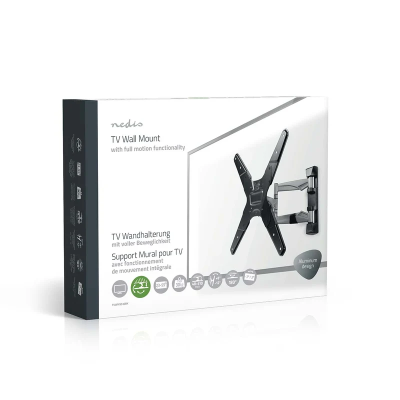 Draai- en Kantelbare TV-Muurbeugel 23 - 55" - Maximaal schermgewicht: 30 kg - Kantelbaar