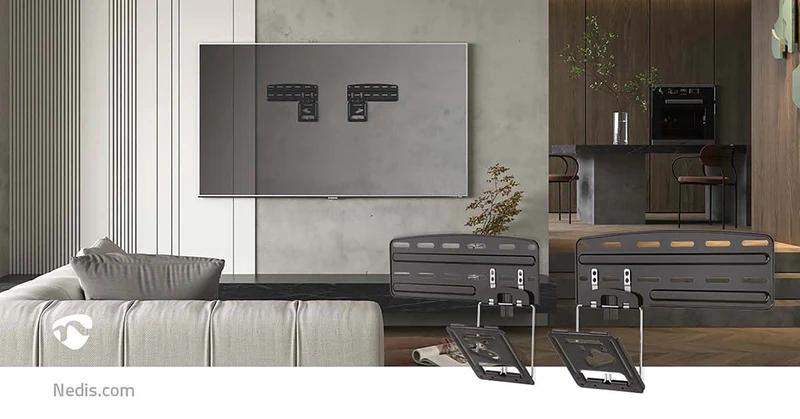 Vaste TV-Muurbeugel 43 - 85" - Maximaal schermgewicht: 60 kg - Minimale muurafstand: 7.50 mm