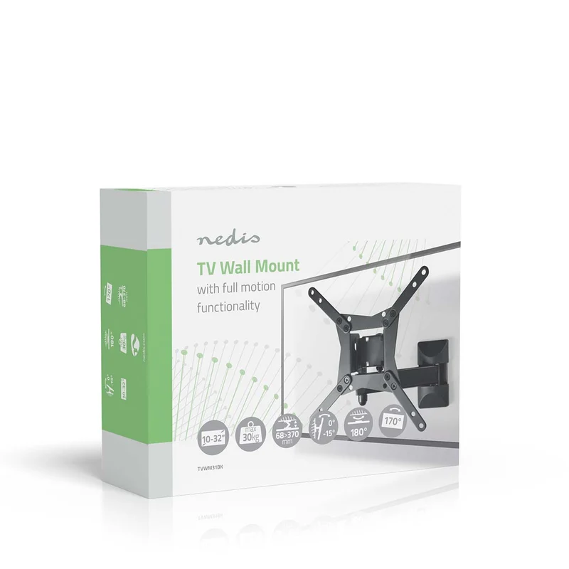 Draai- en Kantelbare TV-Muurbeugel 10 - 32" - Maximaal schermgewicht: 30 kg - Kantelbaar