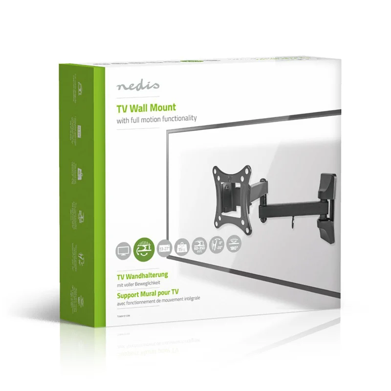 Draai- en Kantelbare TV-Muurbeugel 13 - 27" - Maximaal schermgewicht: 15 kg - Kantelbaar