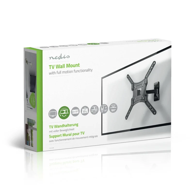 Draai- en Kantelbare TV-Muurbeugel 23 - 55" - Maximaal schermgewicht: 30 kg - Kantelbaar
