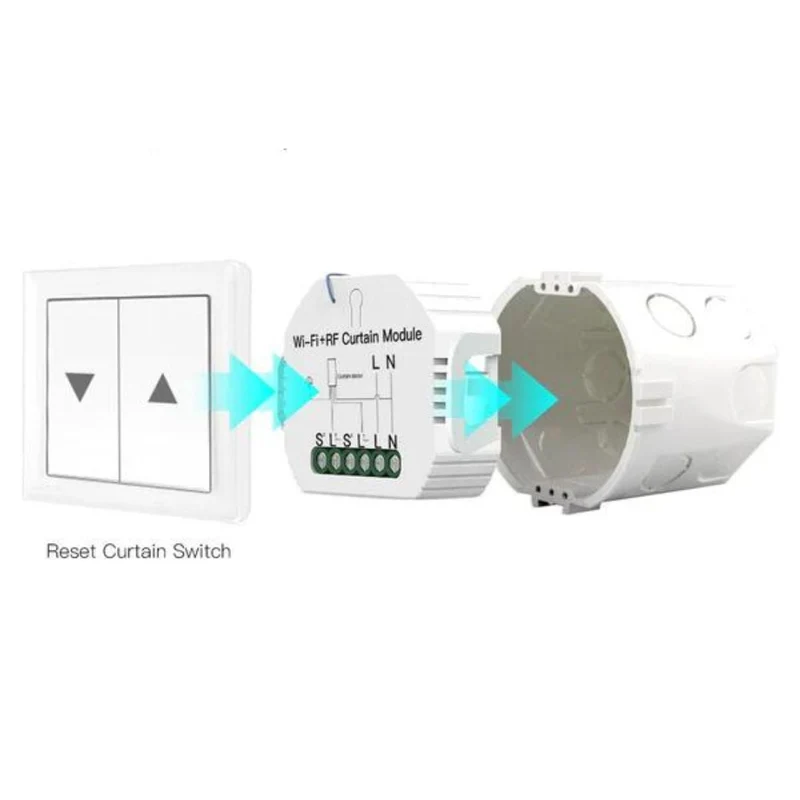 Moes Módulo Interruptor de Estores / persiana / cortina - Smart WiFi + RF433