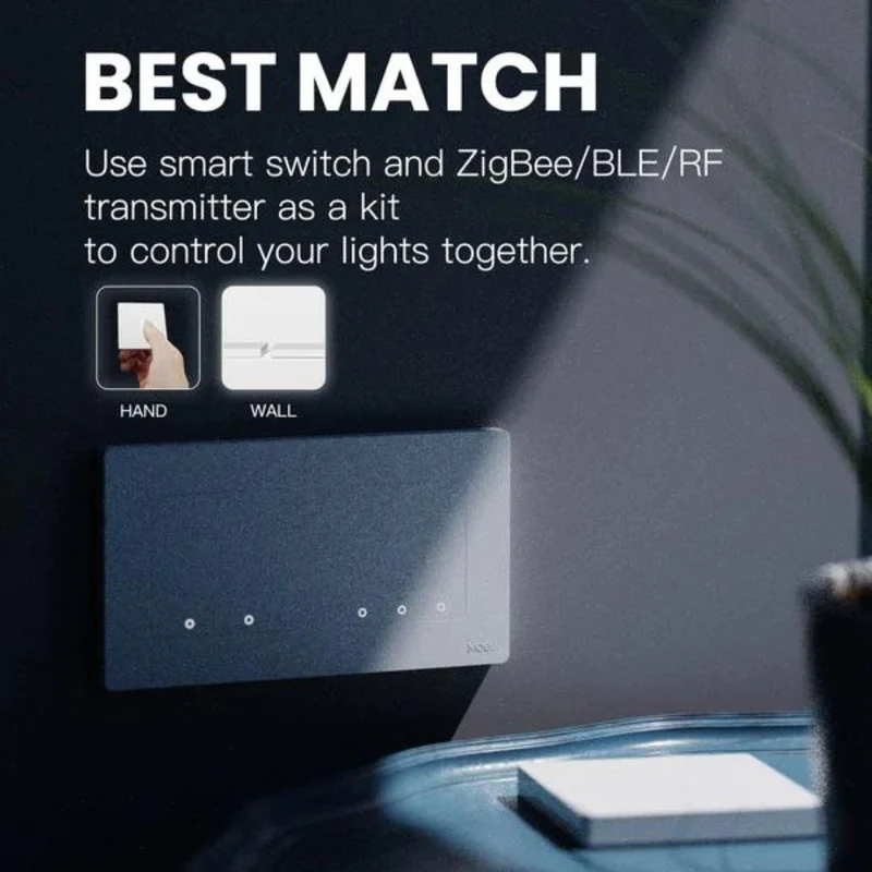 MOES Comando de cenários 2 Botões Zigbee Branco - Série Star Ring