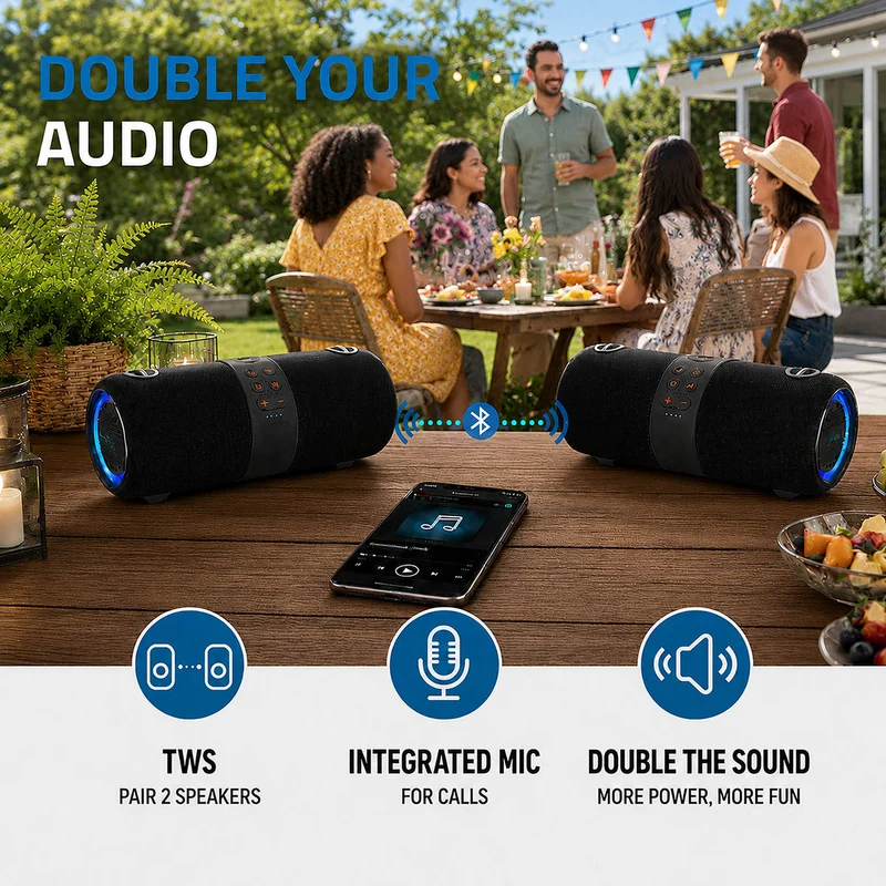 Bluetooth®-Speaker 390 min - Handheld Ontwerp - 40W