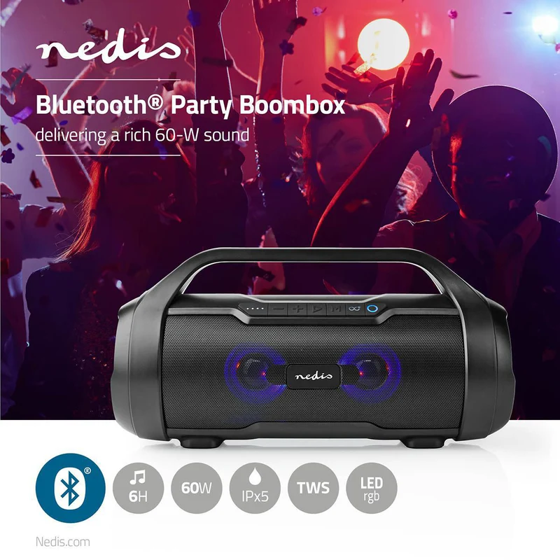 Bluetooth® Party Boombox 360 min - 2.0 - 60W