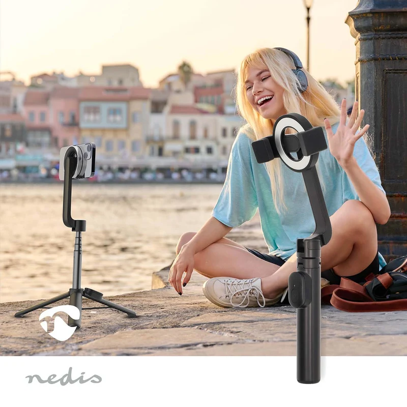 Bluetooth® Selfie Stick Bluetooth® versie: 5.0 - Maximale schermgrootte: 7" - Gevouwen lengte: 17 cm