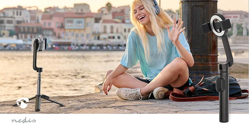 Bluetooth® Selfie Stick Bluetooth® versie: 5.0 - Maximale schermgrootte: 7" - Gevouwen lengte: 17 cm