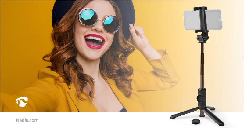 Bluetooth® Selfie Stick Bluetooth® versie: 4.2 - Maximale schermgrootte: 3.54" - Gevouwen lengte: 19 cm