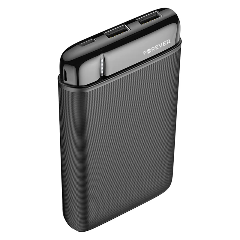 Forever TB-100L 20000 mAh Powerbank, Sort