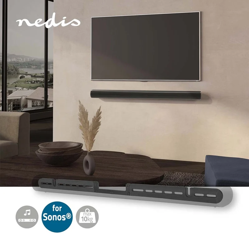 Soundbar Beugel Geschikt voor: Sonos® Arc™ - Wand - 10