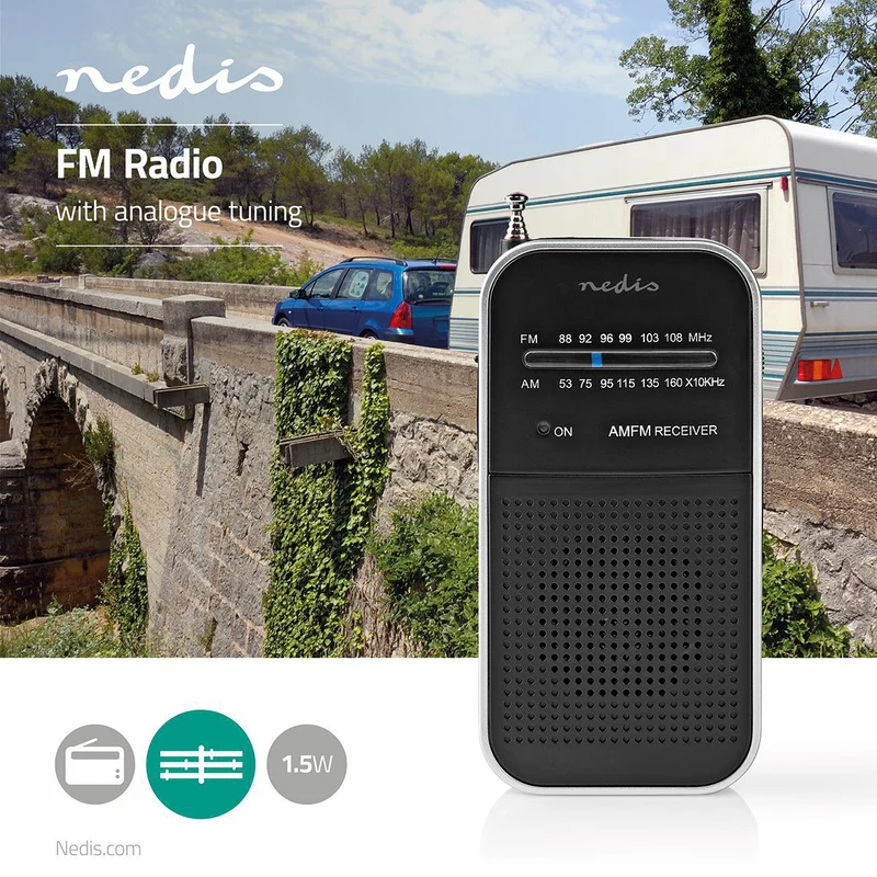 FM-Radio Draagbaar Model - AM / FM - Batterij Gevoed