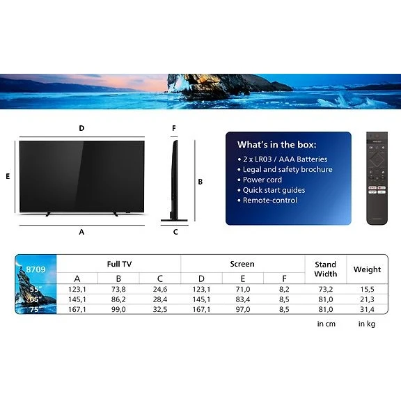 Philips 75" PML8709 – 4K QD Mini-LED Google TV