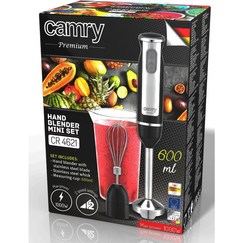 Hand blender Camry CR 4621, black/stainless steel