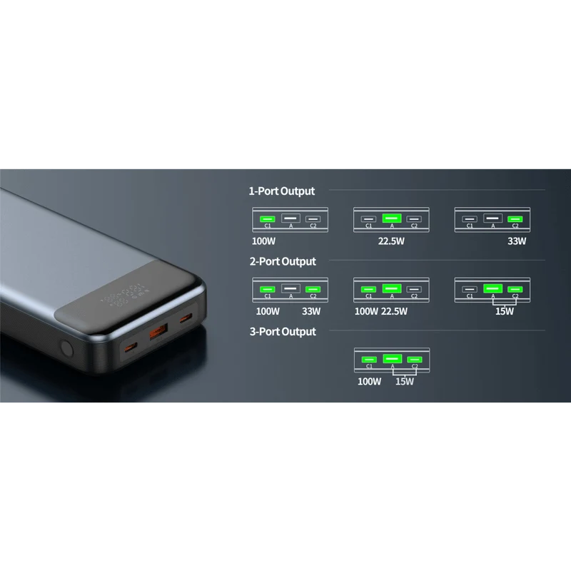 Swissten Power Bank 30 000 mAh (133 W)